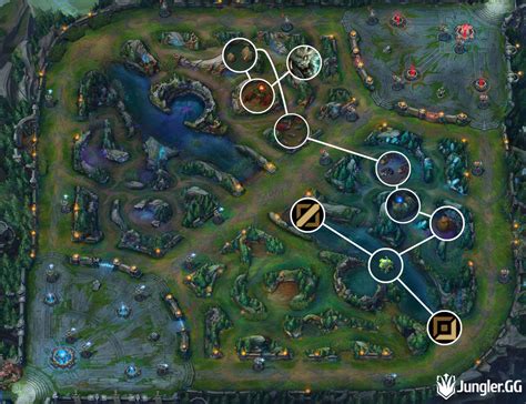 Rengar jungle path - Jungle Path. Kha'Zix has a decent early jungle clear. This means that you can work your way around the jungle relatively quickly and go to contest the scuttle crabs in the rivers. It is best to start at Red Brambleback as you don't lose a lot of mana early on and you don't lose a lot of health when jungle clearing. This is what the jungle patch ...